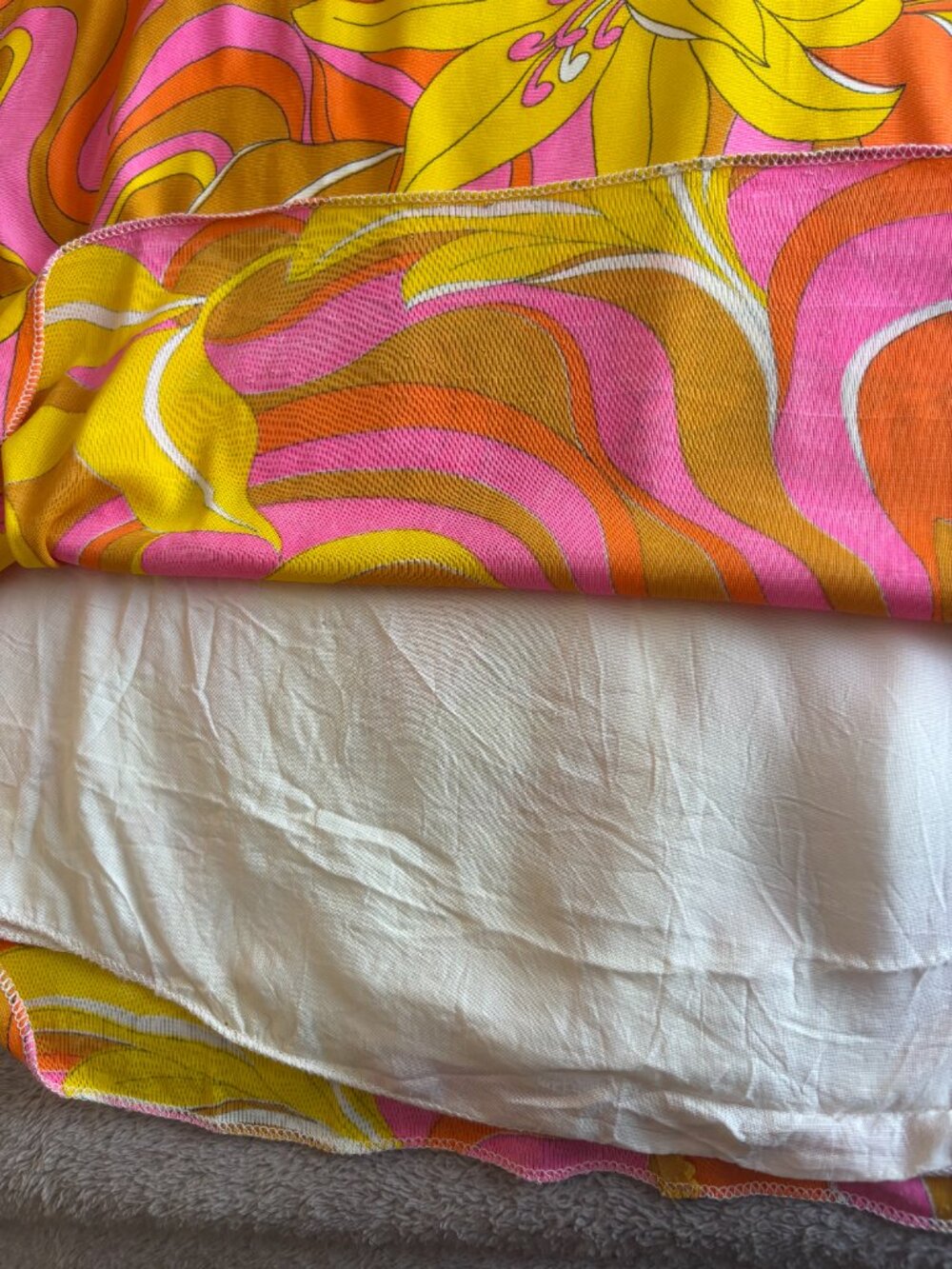 60s 70s Mod Psychedelic Flower Power Dress Made in USA - Picture 7 of 8